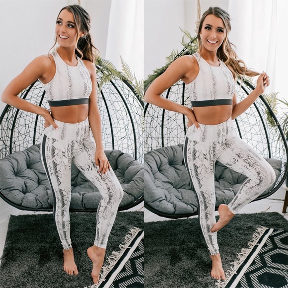 Python High Waisted Legging & Padded Sports Bra size small - Picture 1 of 5